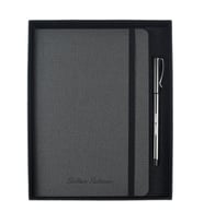 Kişiye Özel Defter Kalem Set Kutulu Hediyelik (GRI-ANTRASIT)