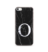 Iphone 5 Siyah Mermer Harf Tasarımlı Telefon Kılıfı O-Harfi 