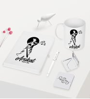 BK Gift Kişiye Özel Avukat Temalı Beyaz Defter Kalem Kupa Ayna Seti - 15 (Model 1)