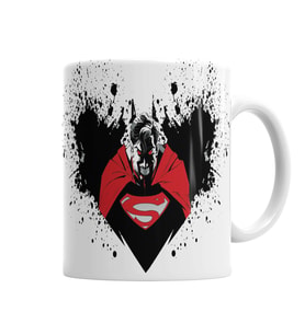 Batman Süperman Angry Kupa Bardak Porselen