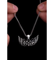 Melek Kanadı Gümüş Erkek Kolye Zincir 6018601267252