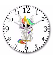 Unicorn  Duvar Saati Bombeli  Gercek Cam