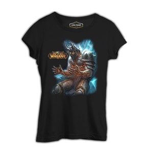 World of Warcraft - Wrath Siyah Kadın Tshirt