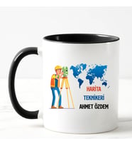 Harita Teknikeri Kupa Bardağı Siyah