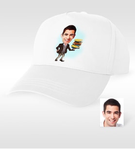 BK Gift Kişiye Özel Bay Öğretmen Karikatür Beyaz Şapka  2