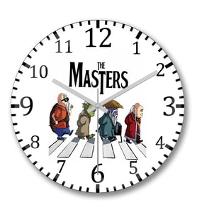 The Masters Duvar Saati Bombeli Gercek Cam