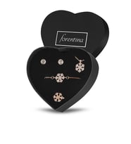 Forentian Rose Kar Tanesi Kolye Bileklik Yüzük Küpe Set PS1256