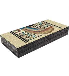Fantastik Ahşap Tavla Papyrus Isis (Çok Renkli)