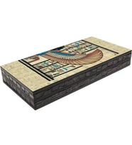 Fantastik Ahşap Tavla Papyrus Isis (Çok Renkli)