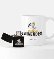 BK Gift Kişiye Özel Jeoloji Mühendisi Temalı Çakmak ve Kupa Seti - 1