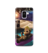 Baby Groot Tasarım Süper Şeffaf Silikon Telefon Kılıfı Samsung A8 (2018)  