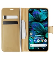 Microsonic General Mobile GM 20 Kılıf Delux Leather Wallet Gold