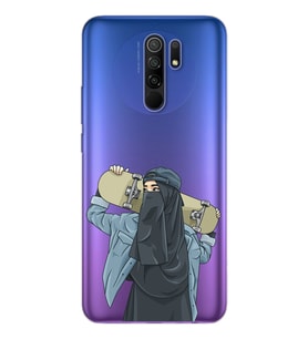 Kaykay Kız Tasarım Süper Şeffaf Silikon Telefon Kılıfı Xiomai Redmi 9