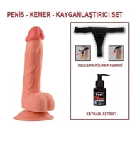 Lilitu Shop 21 cm Belden Bağlamalı Realistik Vantuzlu Dildo Penis