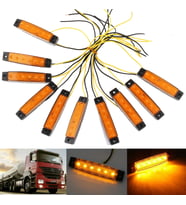 Dorse Parmak Lamba 12 -24 VOLT 6 Ledli 4 Renk Renk 10 Adet Dorse Lamba Parmak Lamba Kamyon Tır Led 12 - 24 Volt Çalısır (Turuncu)