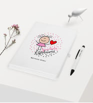 BK Gift Kişiye Özel Anaokulu Öğretmeni Temalı Beyaz Defter Kalem Hediye Seti - 5