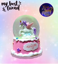 İyi Ki Varsın Sihirli Unicorn Işıklı Kar Küresi Arkadaşa Hediye