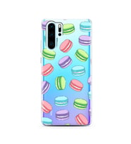 Macaron Tasarımlı Süper Şeffaf Silikon Telefon Kılıfı Huawei P30 Pro 