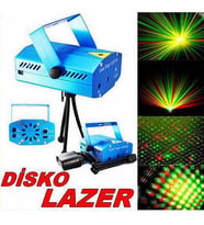 Mini Disko Sahne Lazeri Müziğe Sese Duyarlı Disco Lazer Işık Şovu (Mavi)