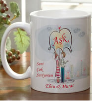 Kişiye Özel Aşk Şemsiyesi Kupa Bardak