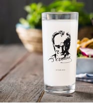 BK Gift Kişiye Özel Atatürk Temalı Rakı Bardağı-13 (Beyaz)