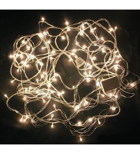 Pazariz 10 Metre 100 Led Beyaz Renk Süs Işık