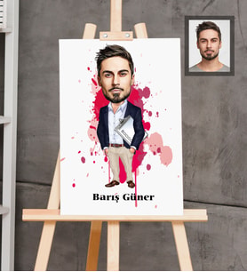 Kişiye Özel Öğretmen Karikatürlü  Ahşap Tablo 30x47 Bay-14