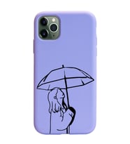 Iphone 11 Pro Max Çizgi Tasarımlı Mor Lansman Telefon Kılıfı