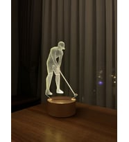 Golfçü Figürlü Dekoratif Hediye Led Masa Lambası  BYLAMP