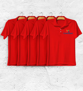 Firmalara Özel Logo Baskılı 1. Kalite Kırmızı Polo Yaka Tişört (5 Adet)