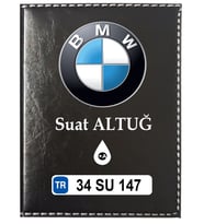 KİŞİYE ÖZEL BMW LOGOLU RUHSAT KABI