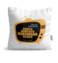 BK Gift Kişiye Özel Eşkıya Dünyaya Hükümdar Olmaz Beyaz  Yastık