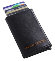 Kisiye Özel Otomatik Mekanizmalı Deri Cüzdan (Siyah)