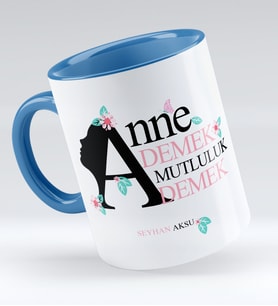 BK Gift Kişiye Özel Anne Demek Mutluluk Demek Kupa Bardak