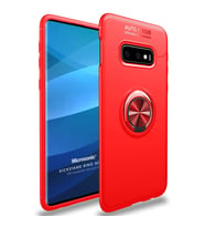 Microsonic Samsung Galaxy S10e Kılıf Kickstand Ring Holder Kırmızı