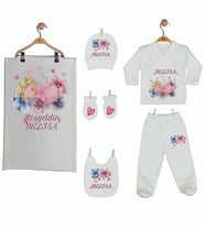 Pia Baby Gl 1931-07 İsme Özel Battaniye Zıbın Set