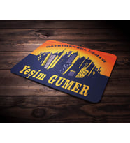 Kişiye Özel Gayrimenkul Uzmanı Tasarımlı Mouse Pad (Sarı-Lacivert)