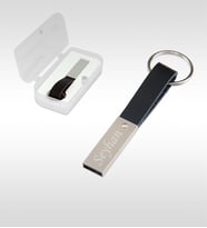 BK Gift Kişiye Özel F-151-16 Siyah Metal-Suni Derili USB Bellek 16 GB