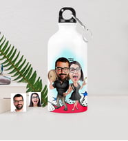 BK Gift Kişiye Özel Sevgililer Karikatürlü Metal Suluk 500 Ml  18