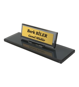 Kişiye Özel Tasarım Kristal İsimlik Ofis İsimlik Yönetici İsimlik Masaüstü İsimlik
