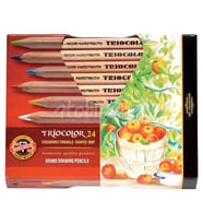 Koh-i-Noor Tricolor Grand Drawing Pencils 24lü Kuru Boya Seti (3154)