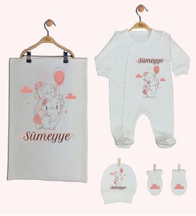 Pia Baby Gl 1941-03 İsme Özel Battaniyeli Tulum Set