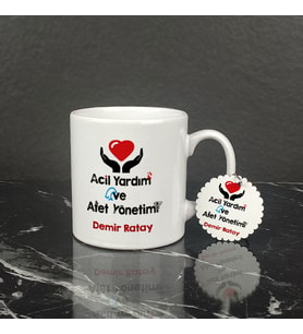 Acil Yardım ve Afet Yönetimi Kupa Bardak ve Anahtarlık Set