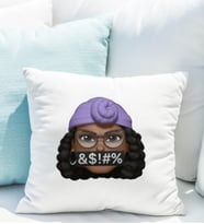 Emoji Kız Stiker Yastığı