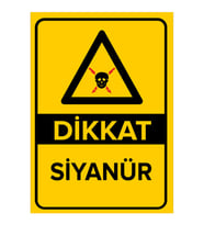 MIGNATIS - Dikkat Siyanür Levhası - Sac Malzeme 35x50cm