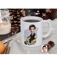 BK Gift Kişiye Özel Erkek Motorcu Karikatürlü Beyaz Kupa Bardak-3