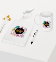 BK Gift Kişiye Özel Sınıf Öğretmeni Temalı Beyaz Defter Kalem Kupa Seti - 4