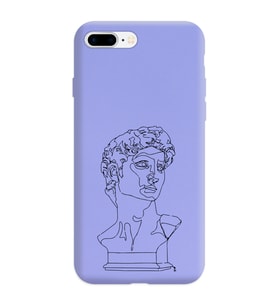 Iphone 8 Plus Çizgi Tasarımlı Mor Lansman Telefon Kılıfı