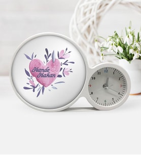 BK Gift Kişiye Özel Sevgililer Günü Saatli Sihirli Led Ayna Çerçeve  23