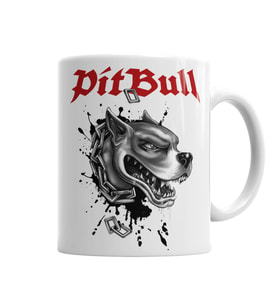 Pitbull Köpekleri Sevenlerin Pitbull Aşkı Kupa Bardak Porselen